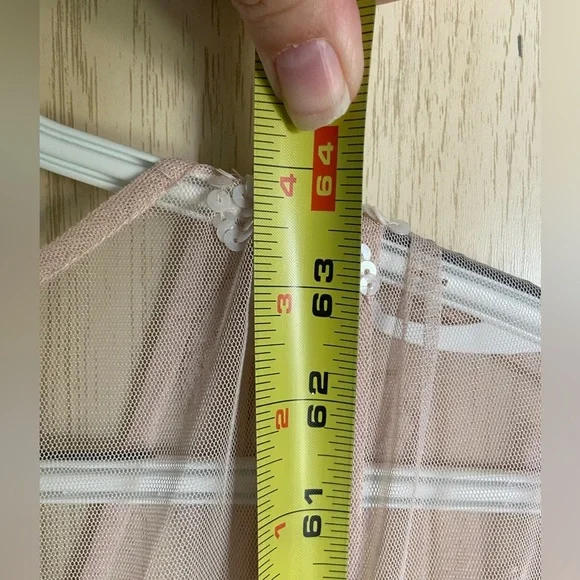 MAC DUGGAL Blush Pink V Neck Flounce Sleeve Embellished Mesh Gown Sz 18 NWT 9144 - Picture 12 of 15